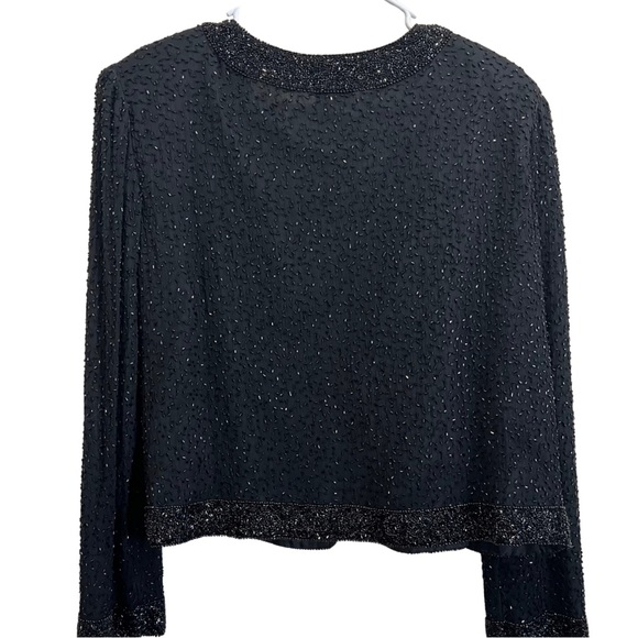 Vintage 1970’s Ste’Nay Beaded Silk Jacket Cover Up - Picture 6 of 7